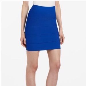 BCBG Maxazria Simone Blue Bandage Skirt